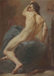 Study Of A Seated Male Nude Study Of A Seated Male Nude