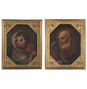 Madonna Con Bambino E San Giuseppe (pair) (maestro Emiliano (18)) Madonna Con Bambino E San Giuseppe (pair) (maestro Emiliano (18))