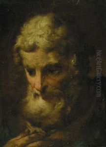 The Head Of An Old Man by Ubaldo Gandolfi