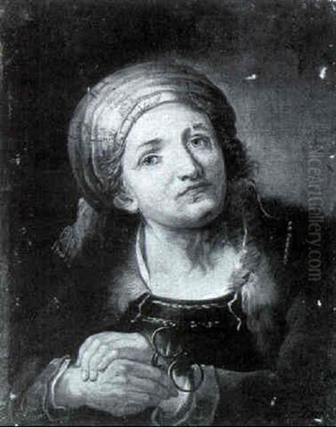 Portrait De Femme Tenant Ses Besicles - view 1