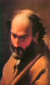 A Bearded Man, Bust Length, Ina Grey Cape