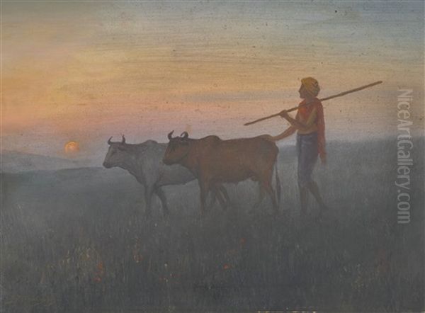 Untitled (shepherd With Cows) - view 1