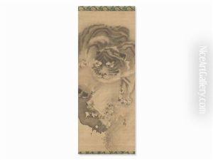 Painting Scroll Of A Tiger Painting Scroll Of A Tiger