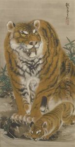 Tiger And A Cub Tiger And A Cub