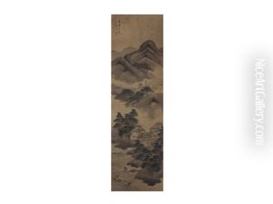 Mountain Village by  Ganku