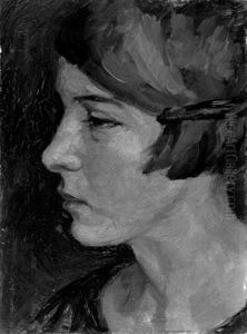 Profilbildnis Einer Jungen Frau by Paula Gans