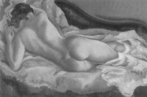 Reclining Female Nude by Emil Ganso