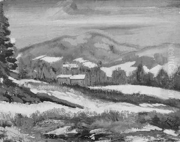 Winter Landscape, Woodstock by Emil Ganso