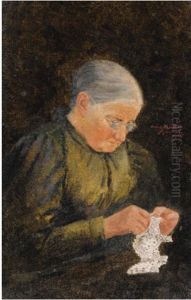 Portrait Of The Artist's Mother by Hans Gantner