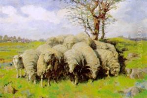 Schafherde by Hans Gantner