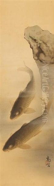 'double Fish' Painting - view 1