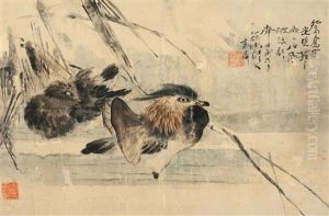 Flower And Bird by Gao Jianfu