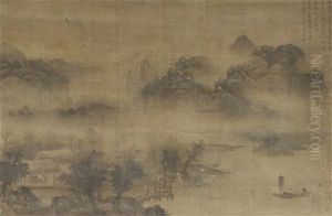 Mountainous River Landscape by Gao Kegong