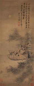 Gao Qipei (1660-1734) Ink And Color On Silk, Hanging