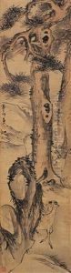 Pine And Deer by Gao Qipei