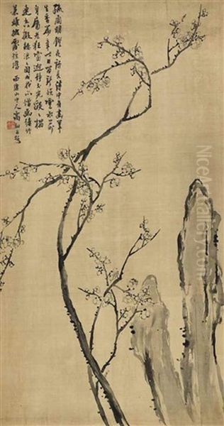 Plum Blossoms And Rock - view 1
