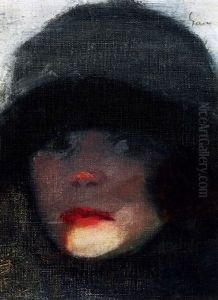 Woman Head In Art Deco Style
