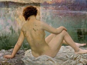 Mujer Desnuda De Espaldas by Juan Jose Garate Y Clavero