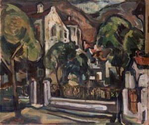 Village In The Mountains by Aharon Avni