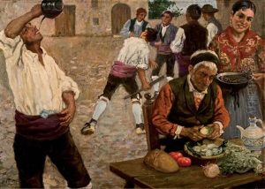 Fiesta En El Pueblo Y Juego De La Barra by Juan Jose Garate Y Clavero