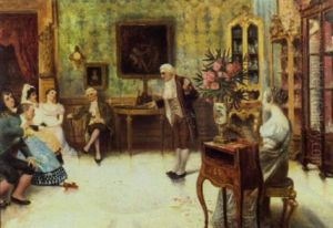 Conversacion En El Salon by Juan Jose Garate Y Clavero