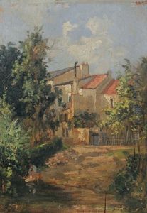 Haus Mit Garten by Gustave Cesaire Garaud