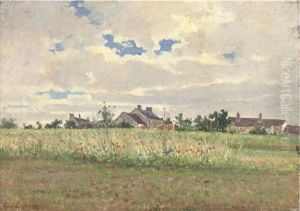 Cottages In Summer Pasture by Gustave Cesaire Garaud