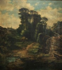 Paisaje Con Campesinos