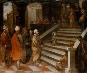 The Presentation Of The Virgin by Josef Garcia el Hidalgo