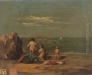 Familia En La Playa by Manuel Garcia Hispaleto