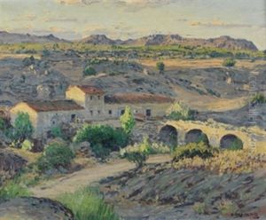 Paisaje Con Caserio by Emilio Garcia Martinez