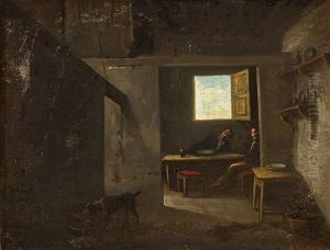 Interior De Taberna by Antonio Garcia Y Mencia