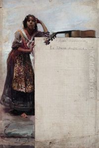 Aires Nacionales, La Gitana Andaluza (boceto Para Cartel) by Jose Garcia y Ramos