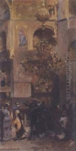 Interior Of San Marco by Jose Garcia y Ramos