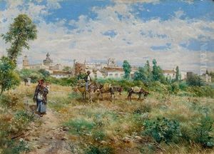 A Las Afueras De Sevilla by Manuel Garcia y Rodriguez