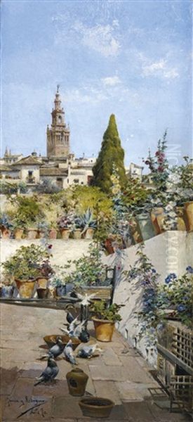 On A Sevillian Patio - view 1