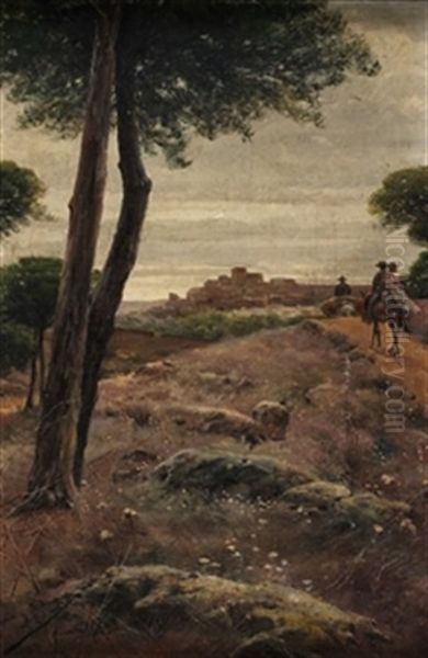 Paisaje Con Camino Y Personajes - view 1