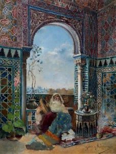 Musicienne Dans Un Palais Andalou by Manuel Garcia y Rodriguez
