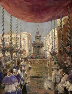 Procesion Del Corpus Por Sevilla by Manuel Garcia y Rodriguez