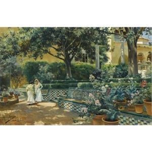 Jardin De Los Reales Alcazares De Sevilla (gardens Of The Alcazar, Seville) by Manuel Garcia y Rodriguez