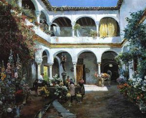 Patio Interior Con Flores