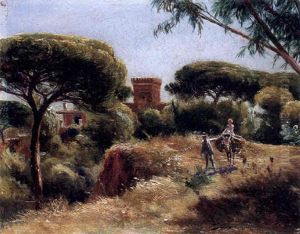 Castillo De Santa Cruz En Sanlucar De Barrameda by Manuel Garcia y Rodriguez