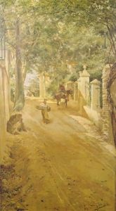 Spanish Street Scene by Manuel Garcia y Rodriguez
