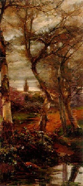 Stream In A Winter Landscape - view 1