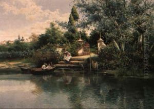 Pescando by Manuel Garcia y Rodriguez
