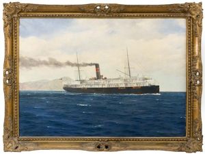 The Passenger Ship S.s. Fresia Headed Out To Sea