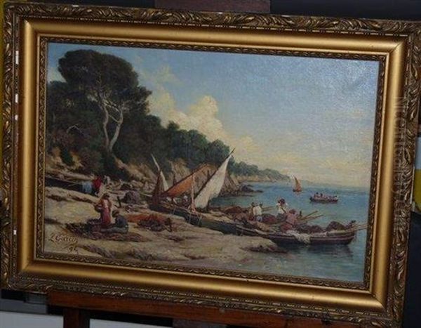Pecheurs Sur La Cote Italienne - view 1