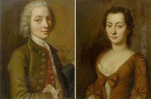 Gegenstucke: Eheportrat Von Herr Und Frau Jurine (pair) by Robert Gardelle