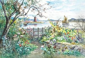 Scene From Garden On Marstrand, Sweden Scene From Garden On Marstrand, Sweden