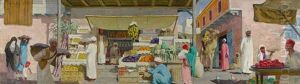 Scene De Rue Au Caire by Raoul du Gardier